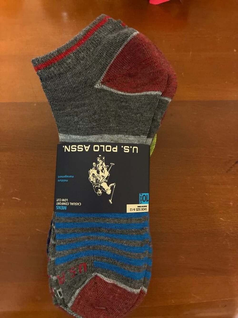 Men’s new us polo assn 10 pack gray color low cut socks 6-12